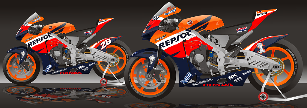 Dani Pedrosa and World Champion Nicky Hayden | Honda RC211V 07 MotoGP Bikes